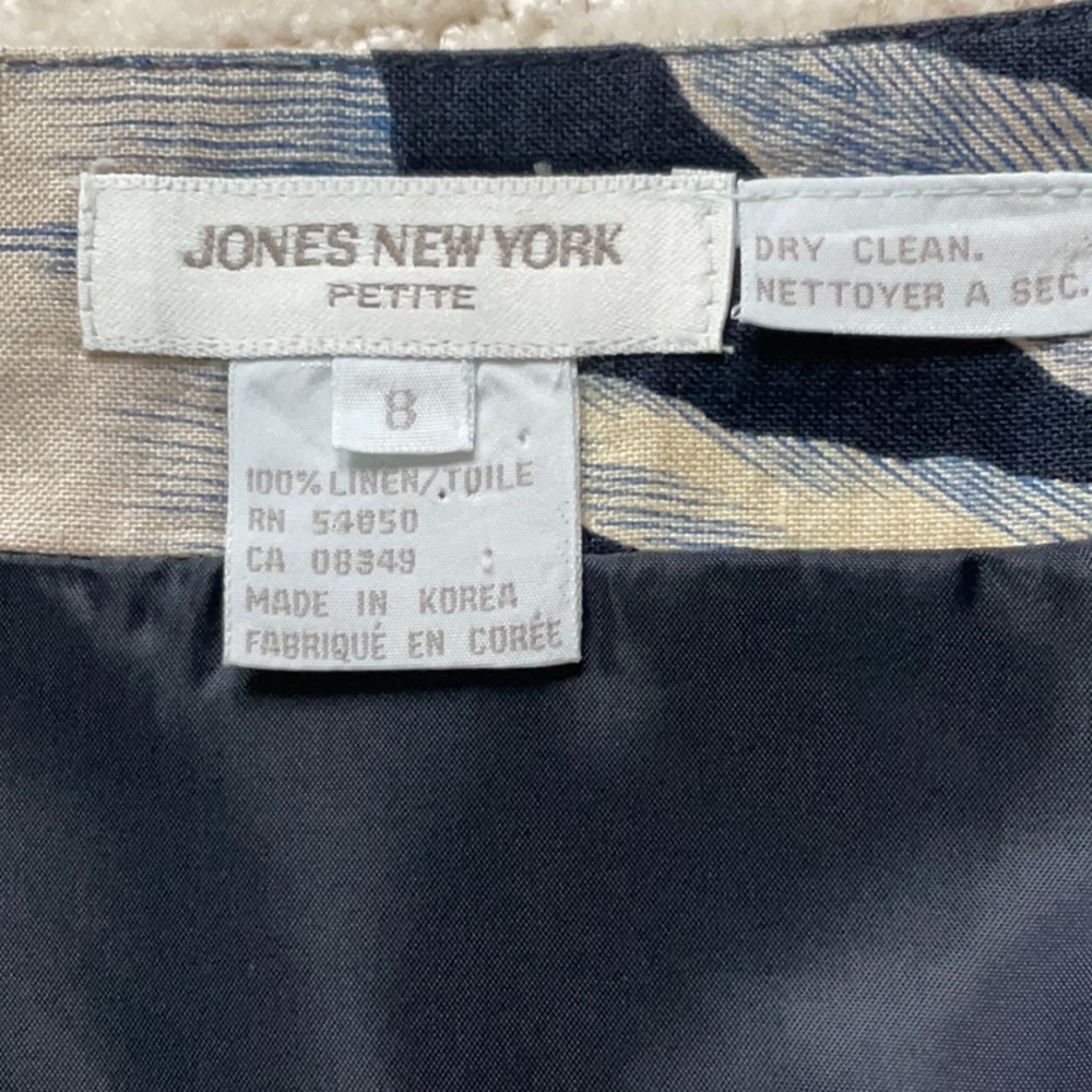 Vintage JNY Tropical Print Linen Wrap Skirt - Picture 7 of 9